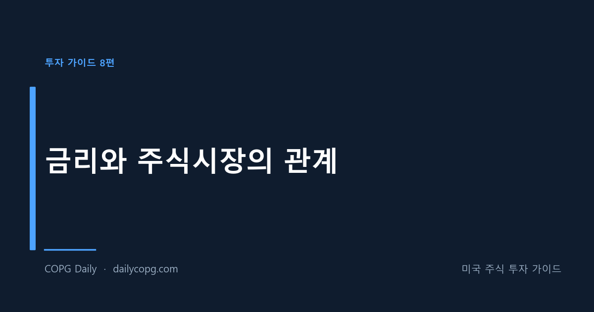 [투자 가이드 8편] 금리와 주식시장의 관계 - FOMC가 중요한 이유 — COPG Daily 미국 주식 투자 가이드